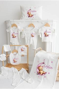 %100 Pamuk Baskılı 11’li İsimli Organik Bebek Hastane Çıkışı M92