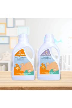 Bebekler Için 1000 ml Sıvı Çamaşır Sabunu 1000 ml Çamaşır Yumuşatıcısı Paket