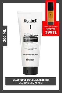 Kuru Yıpranmış Boyalı Saçlar Için Onarıcı Ve Besleyici Argan Yağlı Kolajen Saç Bakım Maskesi 200 ml