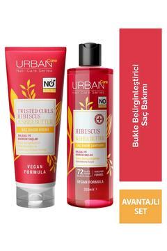 Hibiscus & Shea Butter Bukle Belirginleştirici Saç Bakım Şampuanı ve Saç Kremi 2'li Set-vegan