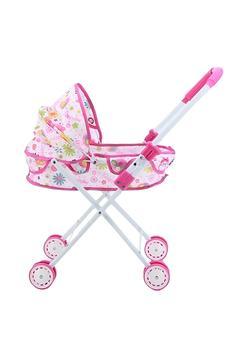 Yataklı Ve Tenteli Kaliteli Metal Oyuncak Puset Bebek Arabası