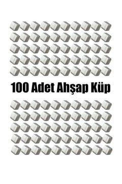 Ahşap Eğitici Küp Bloklar 2*2*2 Cm 100 Adet Doğal Küp