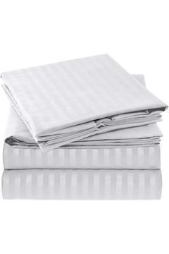 Çizgili Pamuk Saten Lastiksiz Çarşaf 180x260 240x260 Tek Kişilik - Çift Kişilik Otel Çarşafı