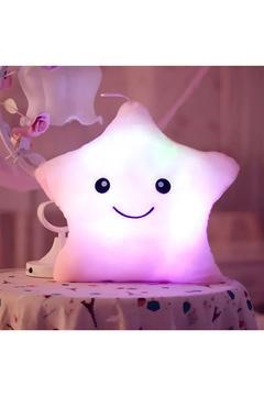 Led Işık Yıldız Yastık, Peluş Dekoratif Çocuk Odası Bebek Aksesuarı 35x25