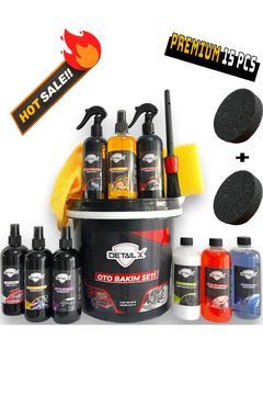 Oto Yıkama Ve Bakım Seti 15 Parça Lastik Torpido Full Temizlik Seti Premium Detay Fırçası Dahil