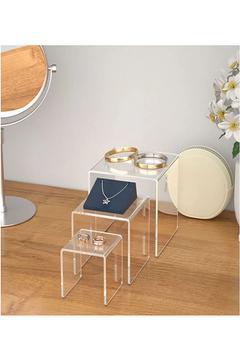 Tuva Reklam Şık, Estetik Ve Pratik Kullanımlı Çok Amaçlı Şeffaf Pleksi Mini Sehpa / Aksesuarlık