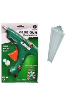 Sıcak Kalın Mum Silikon Tabancası 100 Watt Anahtarlı Yeşil 5 Mum