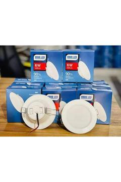 (1 Adet ) 6 Watt Led Spot Lamba Beyaz Kasa 6500k Beyaz Işık ( Delik Çapı 6,5 Cm )