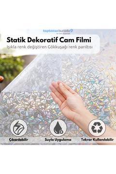 60cmx100cm Buzlu Desenli Cam Kaplama Filmi Statik Duşa Kabin Ofis Dekorasyon Folyo