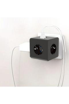 Termal Akım Korumalı Isıya Dayanıklı 3'lü Duvar Tipi Priz 3 X Usb