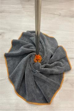 ( 1 Adet ) Gri Mega Boy Lüks Kalite Mikrofiber Paspas Mop Yedek Ucu
