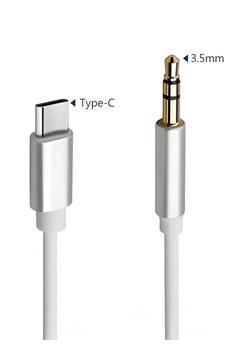 Type-C AUX Kablosu 3.5mm Araç İçi Ses Kablosu 100 cm Yüksek Kaliteli Ses İletimi