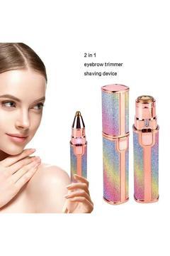 Kaş Ve Tüy Alma Cihazı Yüz Şarj Edilebilir 2 Başlıklı Burun Yanak Bikini Bölgesi Alma Cihazı Şarjlı