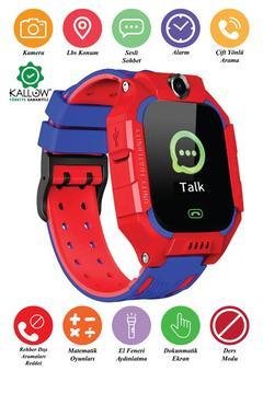 K 579 Sim Kart Girişli Sos Özellikli Akıllı Çocuk Takip Saati - Kırmızı Renk