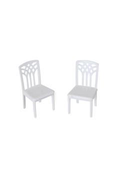 Delrey Plastik Maket Sandalye Beyaz 1/25 2li
