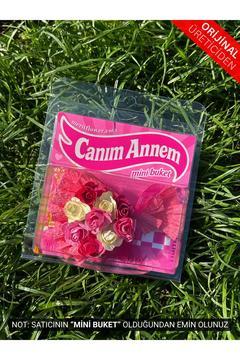 Love Flowers Canım Annem Temalı Pembe Çiçek, Koleksiyonluk Çiçek Buketi, Anneler Günü Hediyesi, Hot
