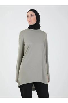 Traın-fıt Bisiklet Yaka Quick Dry Eşofman Üstü - Yeşil