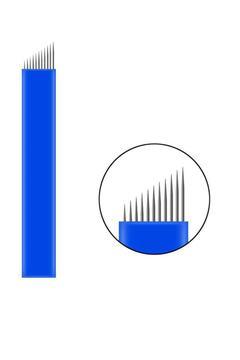 11 Pin Microblading Iğnesi 11 Numara Iğne 0.20mm Mavi Blades 10 Adet