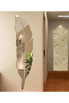 Gold Aynalı Pleksi Dekoratif Duvar Süs Ebat : 80x20 Cm