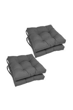 4'lü Gri Renk Pofidik Kare Sandalye Minderi Gri 40 X 40 Cm