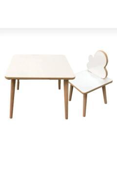 Ahşap Yaz Sil Yüzey Çocuk Masa Sandalye Takımı