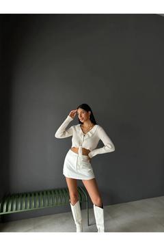 Kadın Önü Fırfır Detaylı Hırka