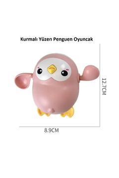 Kurmalı Yüzen Pembe Penguen Oyuncak (Küvet-Havuz ve Denizde Oyun Arkadaşı)