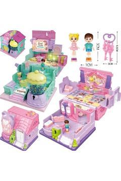 93305 Müzikli Ve Işıklı Açılır Kapanır Aksesuarlı Oyuncak Min Ev Serisi Seti Ürün Bir Adettir