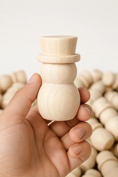 Ahşap Boyanabilir Kardan Adam 1 Adet