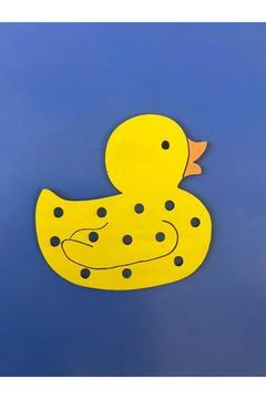 Ahşap Ip Geçirme El Göz Koordinasyon Oyunu Ördek