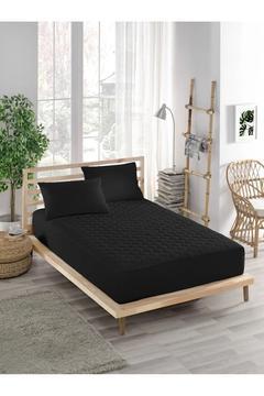 Sessiz Renkli Alez Siyah-yatak Koruyucu-kapitoneli Mikro-fitted-tek-çift Kişilik-bebek Alezi