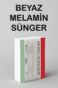 1 Adet Melamin Sünger, Çizik Giderici Sünger, Duvar Temizleme Süngeri, Silgi Sünger, Sihirli Sünger