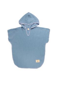 Müslin Mavi Çocuk Panço Beden: 2-4