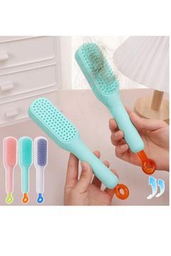 Taşınabilir Teleskopik Otomatik Temizlenen Dolaşık Açıcı Tuşlu Saç Tarak Anti-statik Masaj Fırçası