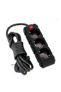 omx Korumalı Anahtarlı Kablolu Üçlü Grup Priz Siyah 1.5 Metre 3500w gextrx 976748