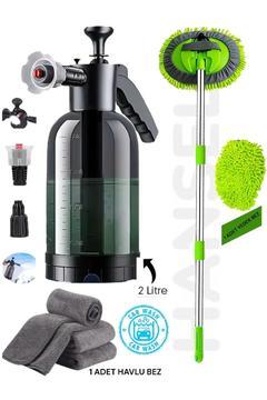 3'LÜ SET ULTRA Basınçlı Oto Yıkama Pompası Köpük Yapıcı +Mikrofiber Bez+Şönil Araba Yıkama Fırçası