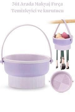 3'1 Arada Makyaj Fırçası Ve Süngeri Temizleme Matı & Makyaj Ve Kozmetik Düzenleyici Organizer