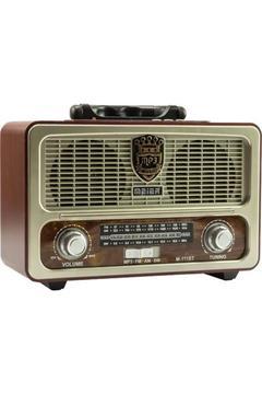 M-111bt Nostaljik Ahşap Retro Fm Radyo Usb Sd Bluetooth Fm