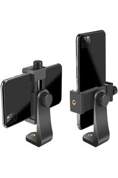 Tripod ve Monopod İçin Telefon Bağlantı Aparatı Cep Telefonu Klipsi Tutucu Yatay ve Dikey Kullanılır