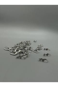 Yapraklı Küpe Kancası Gümüş Renk 20 Adet