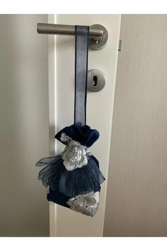 Kapı Kolu/Dolap Kulbu İçin Hediyelik Çiçekli Dekoratif Yastık/Elyaflı Kadife Kese Aksesuar