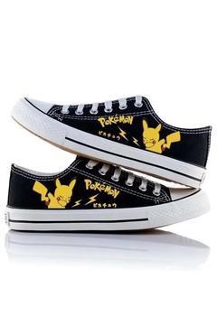 Pokemon Baskılı Unisex Kanvas Ayakkabı