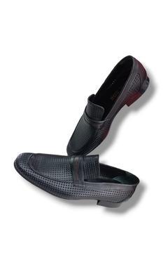 Gr0161 Hakiki Deri Delikli Kösele Taban Erkek Klasik Ayakkabı