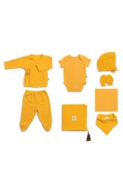 Muslin Yenidoğan Seti - 8 Parça - Marigold - Hardal - 0 /3 Ay