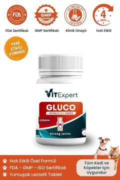 Kedi Ve Köpekler Için Glukozamin Eklem Sağlığı Destekleyici Lezzetli Yumuşak Gluco Tablet 60'lı