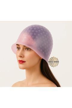 Tığlı Röfle Bonesi Silikon Delikli Saç Boyama Bonesi Balyaj Ombre Bonesi