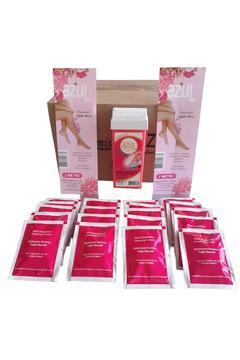 Pembe Pudralı Rollon Kartuş Ağda 24 Adet Rolon 2ad. Ağda Bezi 20ad.ağda Sorası Tem. Mendili