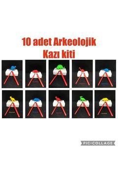 10 ad Renkli Dinazor Arkeolojik Kazı Kiti Eğitici Öğretici Bilim Aktivite Faaliyet Dinozor Tür Seti