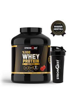 Whey Protein 2400gr 80 Servis Çilek Aromalı %100 Protein Tozu
