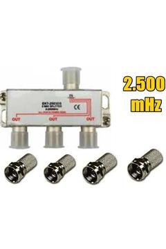 1 Uydu Anteni Ile 3 Tv Bağlayan 3 Girişli Uydu Dağıtıcı Splitter 2500 Mhz